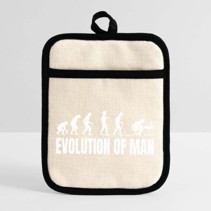 Evolution of Programmer IT Computer Coder Pot holders with rubber back