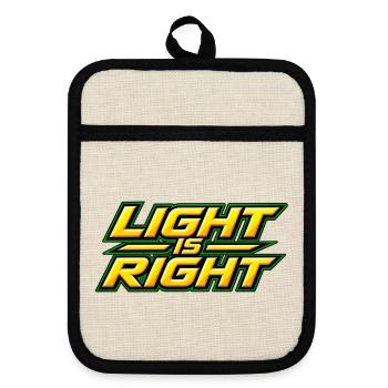 Light is right - Pot holders with rubber back - linen/black  - Front