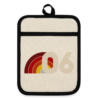 Astro Vintage 10 Year Party 2016 - Pot holders with rubber back - linen/black  - Front