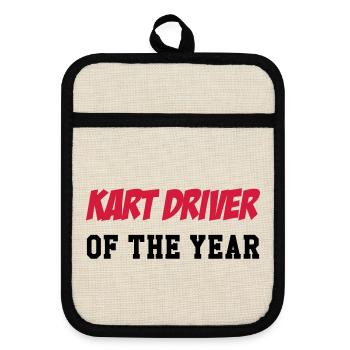 Karting / Kart / Pilote / Voiture - Maniques avec dos en caoutchouc - lin/noir  - Devant