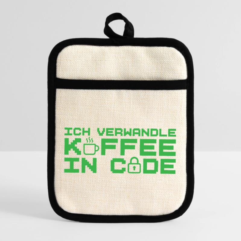 Informatik Verwandle Kaffee in Code Programmierer Topflappen mit Gummirückseite