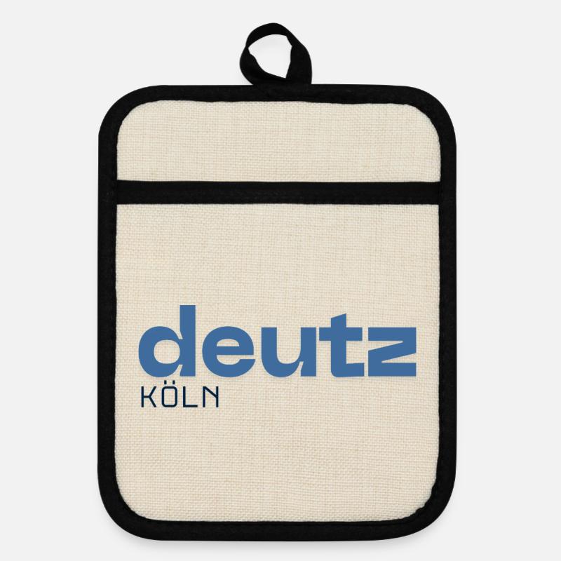 Deutz Cologne - District - Pot holders with rubber back - linen/black 