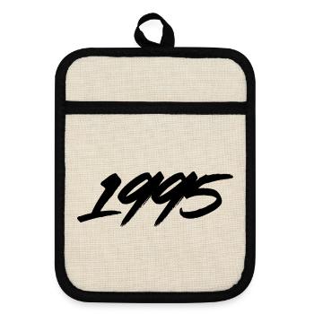 1996 Graffiti-Pinsel - Topflappen mit Gummirückseite - Leinen/Schwarz  - Vorne