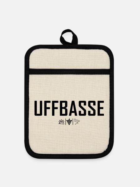 Uffbasse - Topflappen mit Gummirückseite - Leinen/Schwarz
