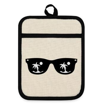 Lunettes de soleil - Maniques avec dos en caoutchouc - lin/noir  - Devant