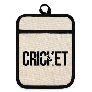 cricket - Maniques avec dos en caoutchouc - lin/noir  - Devant
