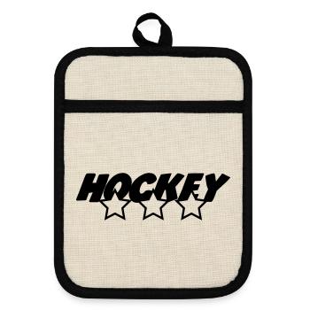 Hockey - Maniques avec dos en caoutchouc - lin/noir  - Devant