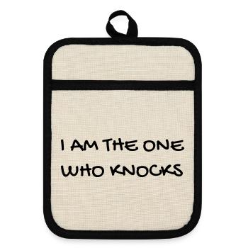 Cinema - Quotes - Film - Citations - Zitat - Humor - Pot holders with rubber back - linen/black  - Front