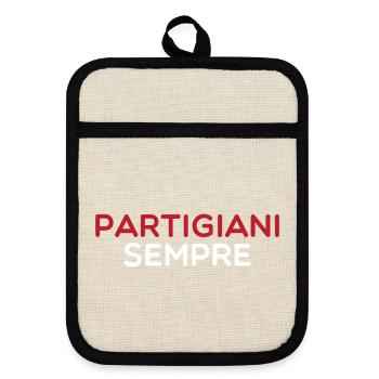 partisan t-shirt always anti-fascism t-shirt - Pot holders with rubber back - linen/black  - Front