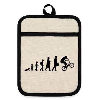 Développement du BMX - Maniques avec dos en caoutchouc - lin/noir  - Devant