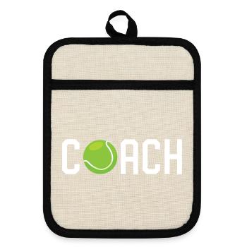 Entraîneur de tennis - Maniques avec dos en caoutchouc - lin/noir  - Devant