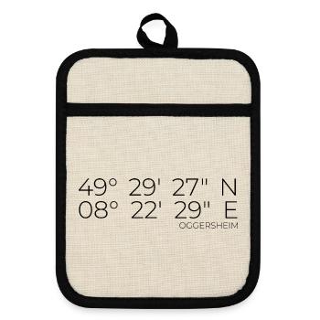 Coordinates Oggersheim - Pot holders with rubber back - linen/black  - Front