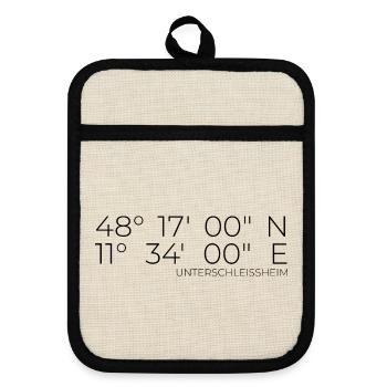 Coordinates Unterschleissheim - Pot holders with rubber back - linen/black  - Front