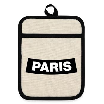 Paris Chapter Element (Bachelor Party MC Rocker Design) - Maniques avec dos en caoutchouc - lin/noir  - Devant