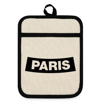 Paris Chapter Element 1C (JGA MC-Rocker-Style) - Pot holders with rubber back - linen/black  - Front