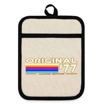 Original 77 Arcenciel Retro - Maniques avec dos en caoutchouc - lin/noir  - Devant
