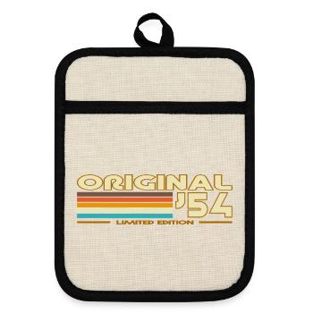 Original 54 Arcenciel Rétro - Maniques avec dos en caoutchouc - lin/noir  - Devant