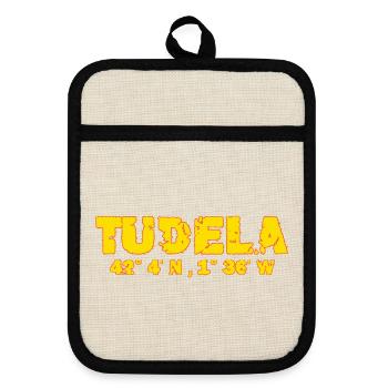 Coordonnées de Tudela Espagne - Maniques avec dos en caoutchouc - lin/noir  - Devant