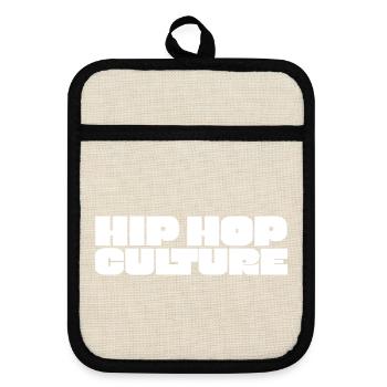 Hip-Hop-Kultur - Topflappen mit Gummirückseite - Leinen/Schwarz  - Vorne