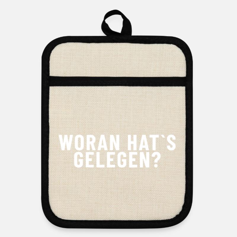 What was the reason ? - Pot holders with rubber back - linen/black 