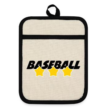 Baseball - Sport - Maniques avec dos en caoutchouc - lin/noir  - Devant