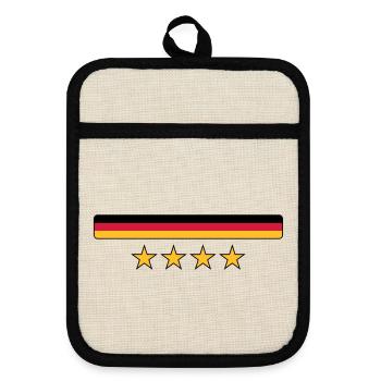 Deutschland - Maniques avec dos en caoutchouc - lin/noir  - Devant