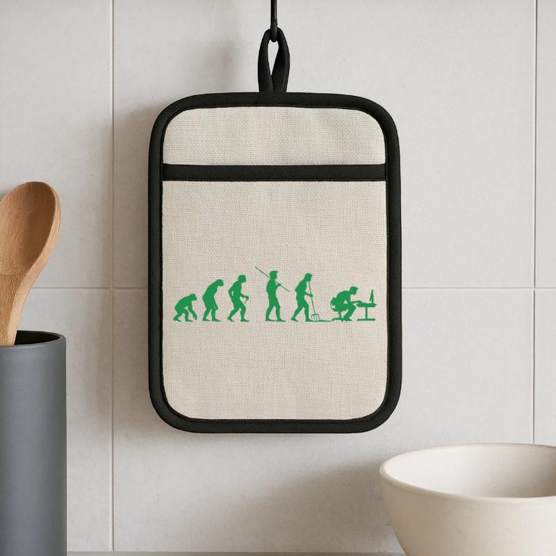 Programmer Evolution Computer Scientist Developer Pot holders with rubber back