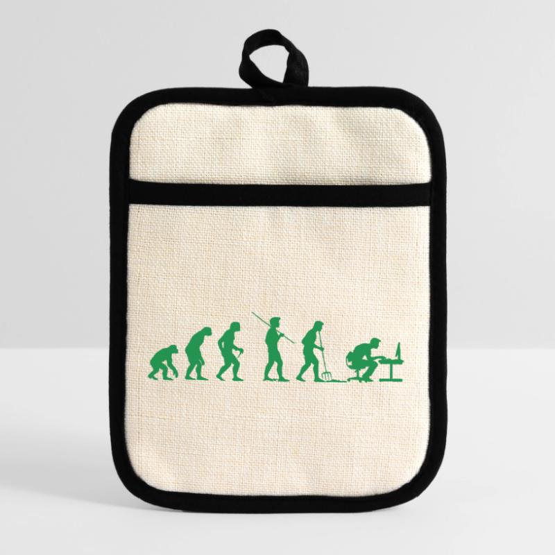 Programmer Evolution Computer Scientist Developer Pot holders with rubber back