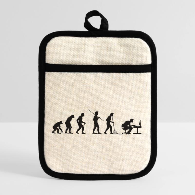 Programmer Evolution Computer Scientist Developer Pot holders with rubber back