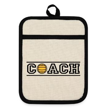 coach - Pot holders with rubber back - linen/black  - Front