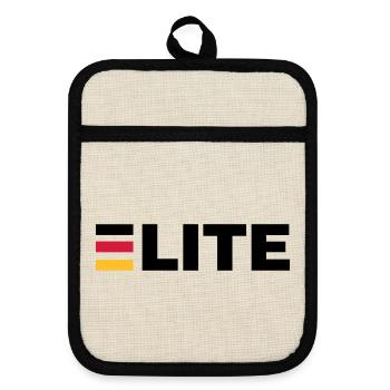 Deutschland Elite - Topflappen mit Gummirückseite - Leinen/Schwarz  - Vorne