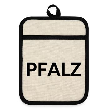 Pälzer - Topflappen mit Gummirückseite - Leinen/Schwarz  - Vorne