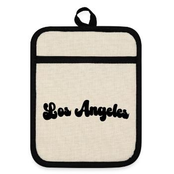 Los Angeles 8 - Maniques avec dos en caoutchouc - lin/noir  - Devant
