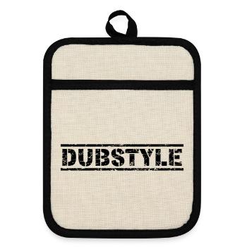 Dubstyle - Pot holders with rubber back - linen/black  - Front
