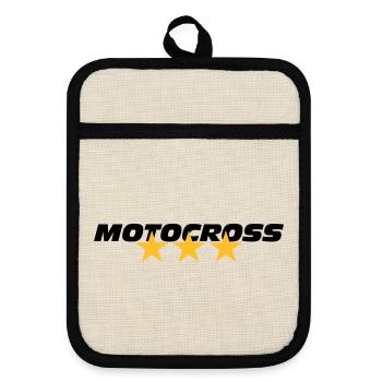 Motocross - Maniques avec dos en caoutchouc - lin/noir  - Devant