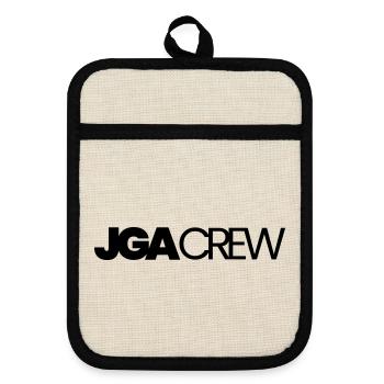 Bachelor Crew Bachelor Party - Pot holders with rubber back - linen/black  - Front