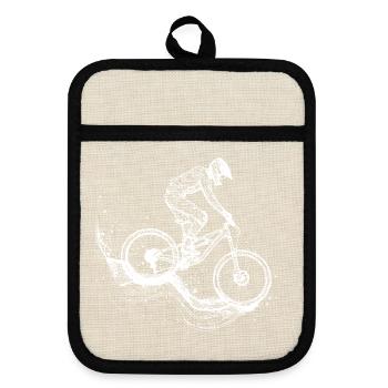 Dessin VTT - Maniques avec dos en caoutchouc - lin/noir  - Devant