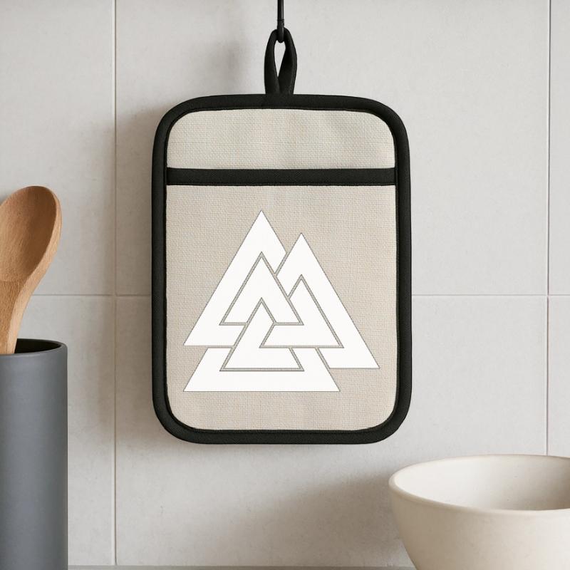 Geometric triangular nesting Pot holders with rubber back
