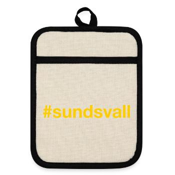 Sundsvall Sverige Suède Schweden - Maniques avec dos en caoutchouc - lin/noir  - Devant