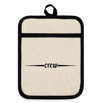 Crew Line - Pot holders with rubber back - linen/black  - Front
