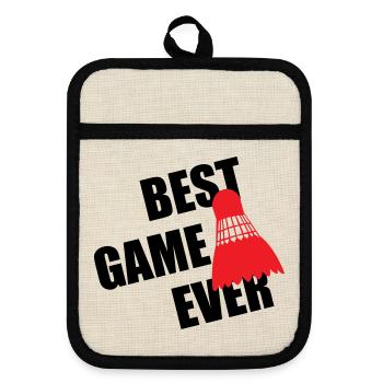 Badminton Best Game Ever - Maniques avec dos en caoutchouc - lin/noir  - Devant