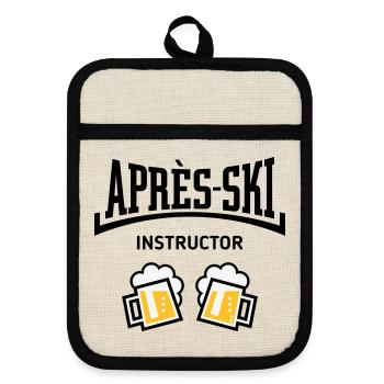 Moniteur Après-Ski (Bière, Après-Ski Concave, POS3C) - Maniques avec dos en caoutchouc - lin/noir  - Devant
