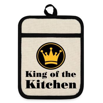 cook - Pot holders with rubber back - linen/black  - Front