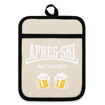 Moniteur Après-Ski (Bière, Après-Ski Concave, NEG2C) - Maniques avec dos en caoutchouc - lin/noir  - Devant