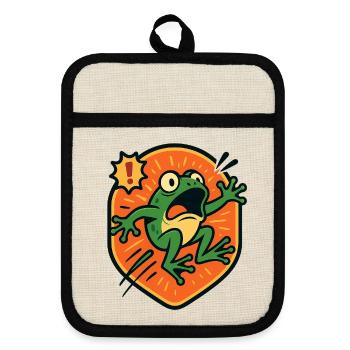 Badge Panic Frog - Maniques avec dos en caoutchouc - lin/noir  - Devant