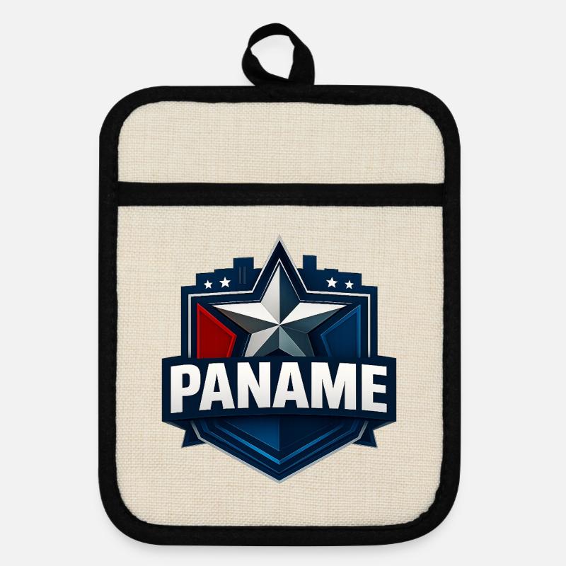 paname paris - Pot holders with rubber back - linen/black