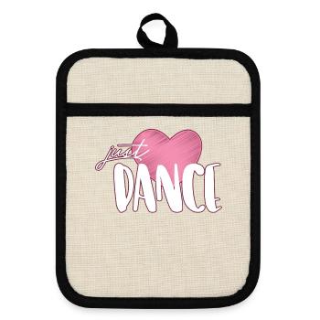 Dance - Pot holders with rubber back - linen/black  - Front