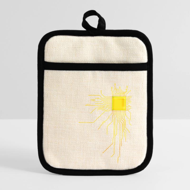 platine Core cpu Computer Nerd Programmer admin Pot holders with rubber back