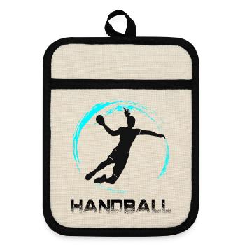 Handball - Maniques avec dos en caoutchouc - lin/noir  - Devant