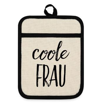 Femme cool - Maniques avec dos en caoutchouc - lin/noir  - Devant